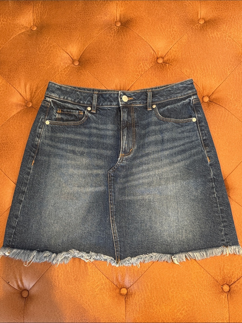 LOFT Denim A-Line Mini Skirt - Dark Blue size 4 nwot